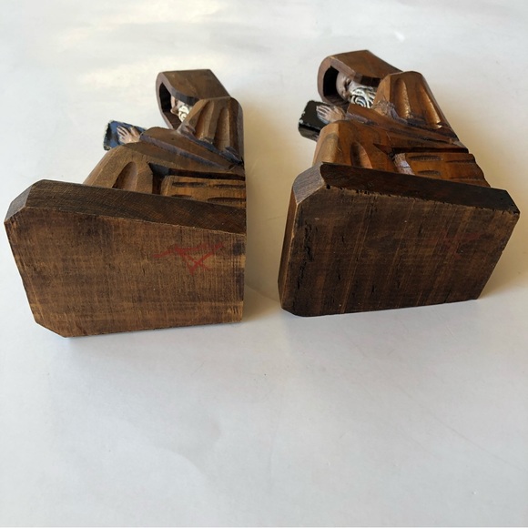 Set of Two Monk Bookends Religious Figural Folk Art - Picture 6 of 9